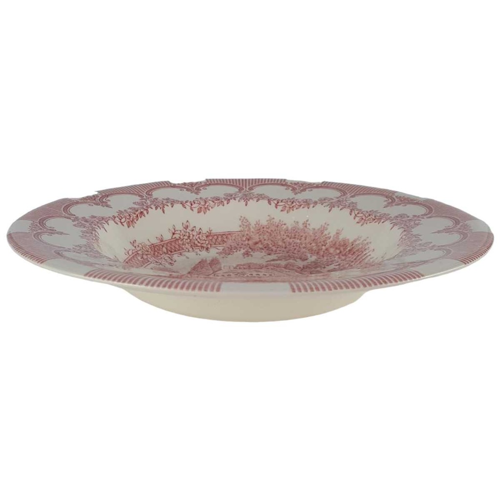 [458140737] Suppenteller 22,2 cm English Ironstone Tableware (EIT) EIT England Scotney Castle Kent Rot gebraucht - sehr gut Bild 2