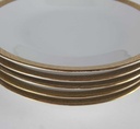 [2119083] 5er Set Kuchenteller Dessertteller Golddekor 19,5 cm Hutschenreuther Arzberg weiß gebraucht - gut Bild 3
