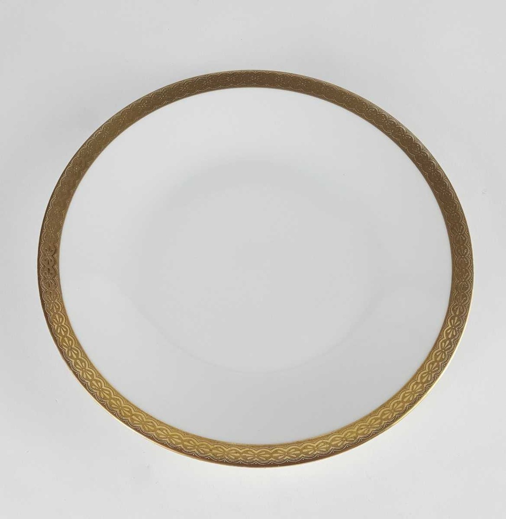 [2119083] 5er Set Kuchenteller Dessertteller Golddekor 19,5 cm Hutschenreuther Arzberg weiß gebraucht - gut Bild 5
