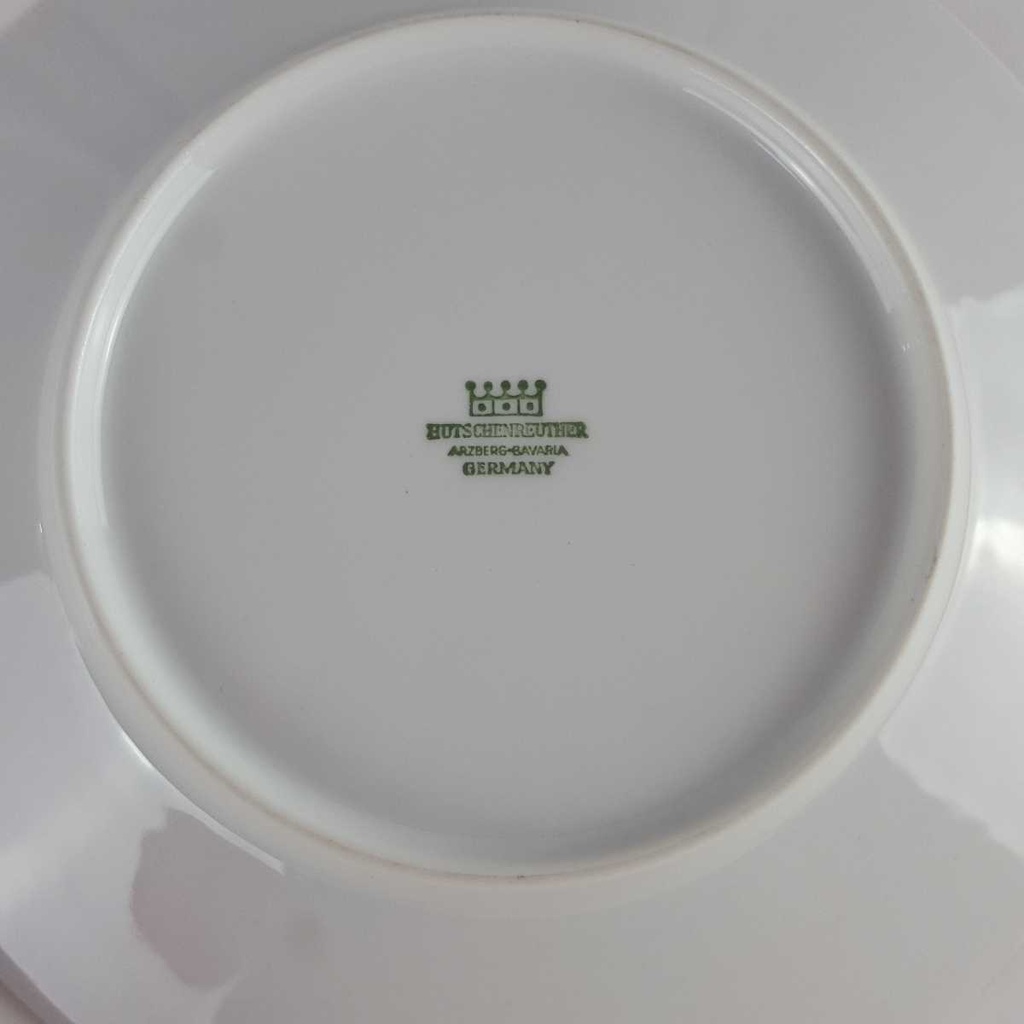 [2119083] 5er Set Kuchenteller Dessertteller Golddekor 19,5 cm Hutschenreuther Arzberg weiß gebraucht - gut Bild 8