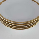 [2119084] 5er Set Kuchenteller Dessertteller Goldrand 19 cm Kahla Weiß gebraucht - gut Bild 3