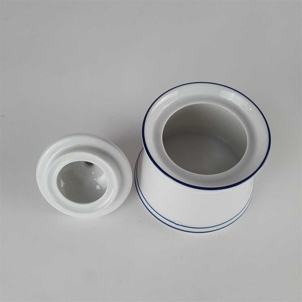 [458140759] Zuckerdose Marienbad Ingres Weiss Blauband gebraucht - sehr gut Bild 3