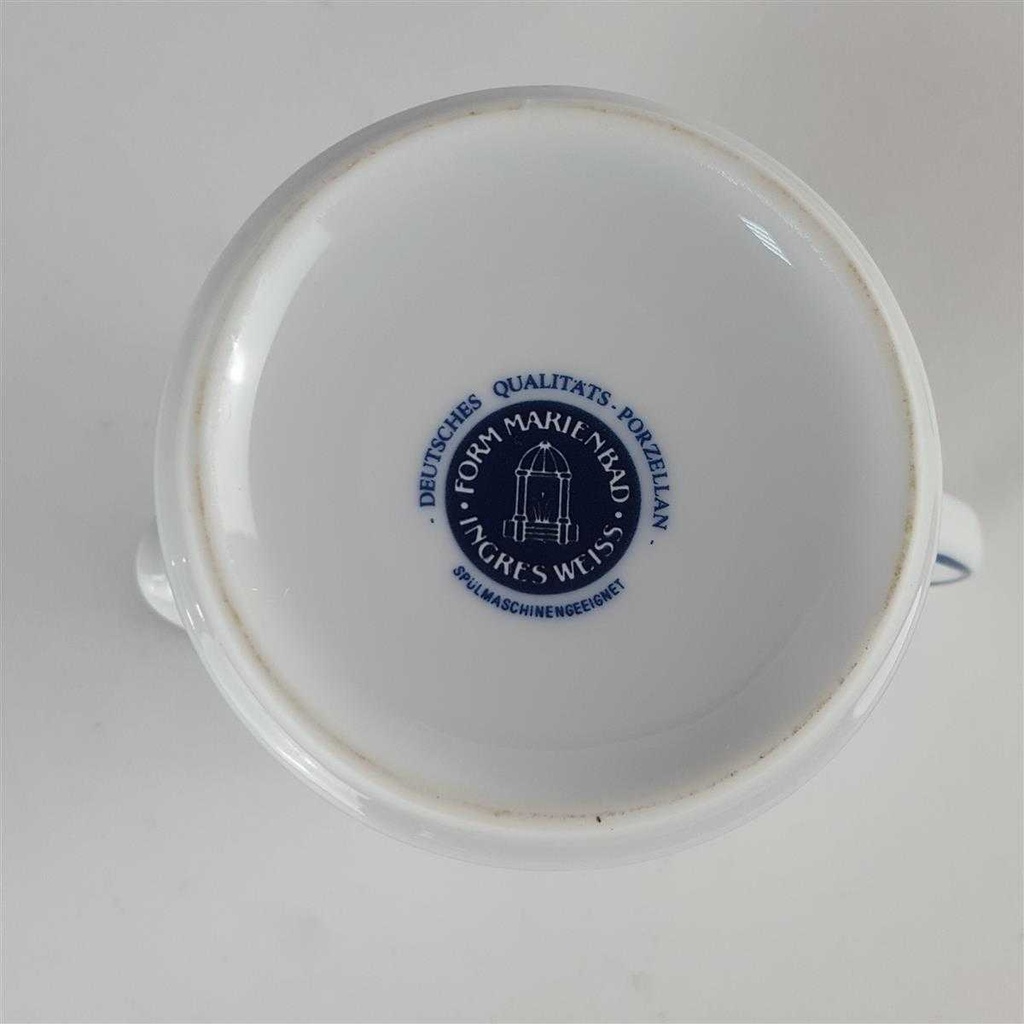 [458140759] Zuckerdose Marienbad Ingres Weiss Blauband gebraucht - sehr gut Bild 4