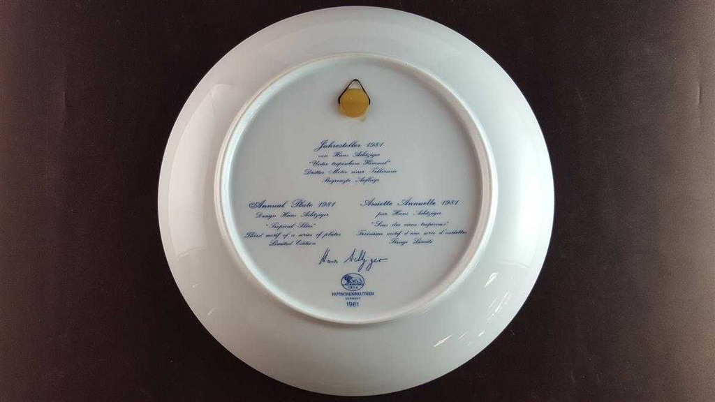 [45814076] Sammelteller mit OVP Hutschenreuther Jahresteller Blau gebraucht - sehr gut Bild 5