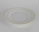 [2119085] 5er Set Kuchenteller Dessertteller Goldrand 18,5 cm Mitterteich Form 14004 Weiß Bavaria gebraucht - akzeptabel Bild 2