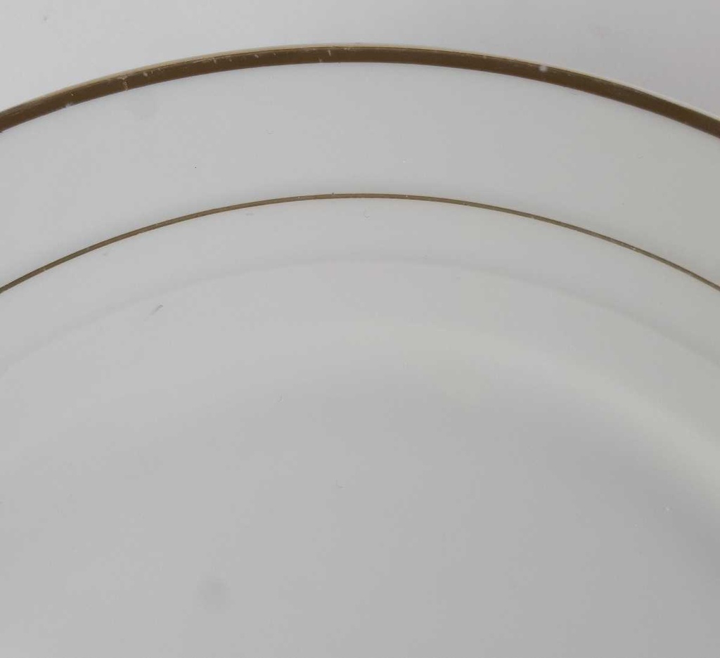 [2119085] 5er Set Kuchenteller Dessertteller Goldrand 18,5 cm Mitterteich Form 14004 Weiß Bavaria gebraucht - akzeptabel Bild 4