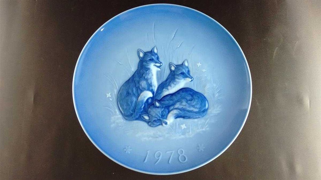 [45814078] Sammelteller mit OVP Hutschenreuther Jahresteller Blau gebraucht - sehr gut Bild 3