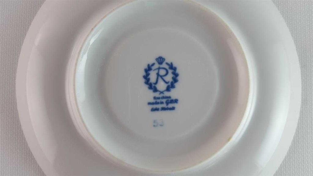 [45814080] Untertasse für Kaffee Golddekor 13,5 cm Reichenbach Echt Kobalt mit gebraucht - gut Bild 3
