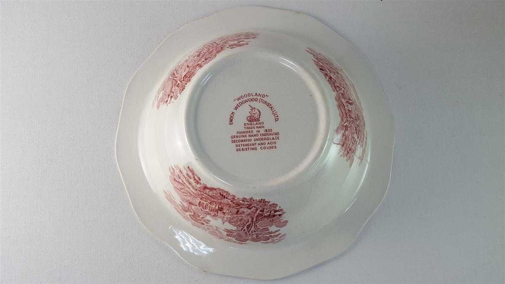 [45814083] Deckelschüssel 24 cm Enoch Wedgwood Woodland Rot gebraucht - akzeptabel Bild 7