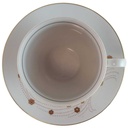 [45814087] Kaffeetasse mit Untertasse Tasse Graf von Henneberg Goldblummchen Rotpunkte gebraucht - gut Bild 2