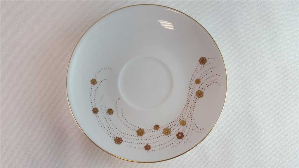 [45814087] Kaffeetasse mit Untertasse Tasse Graf von Henneberg Goldblummchen Rotpunkte gebraucht - gut Bild 7