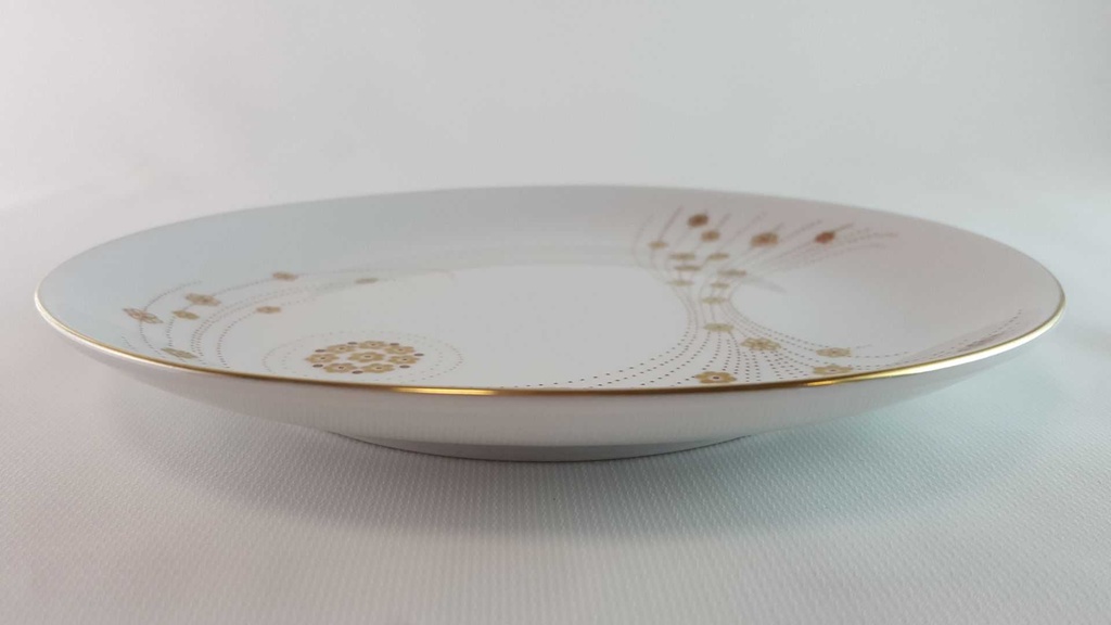 [45814089] Kuchenteller Dessertteller Frühstücksteller 19 cm Graf von Henneberg Goldblummchen Rotpunkte gebraucht - gut Bild 4