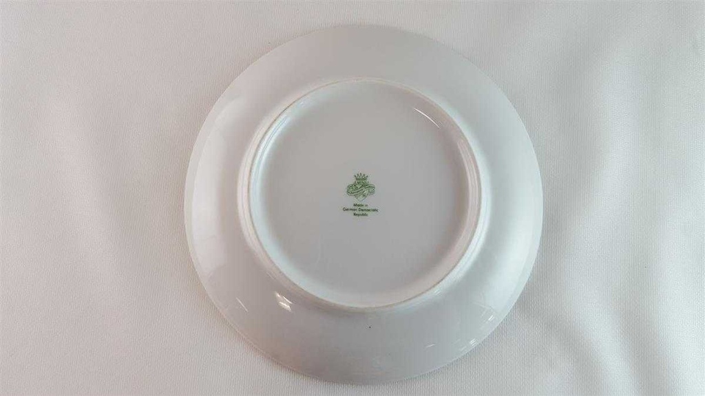 [45814089] Kuchenteller Dessertteller Frühstücksteller 19 cm Graf von Henneberg Goldblummchen Rotpunkte gebraucht - gut Bild 5