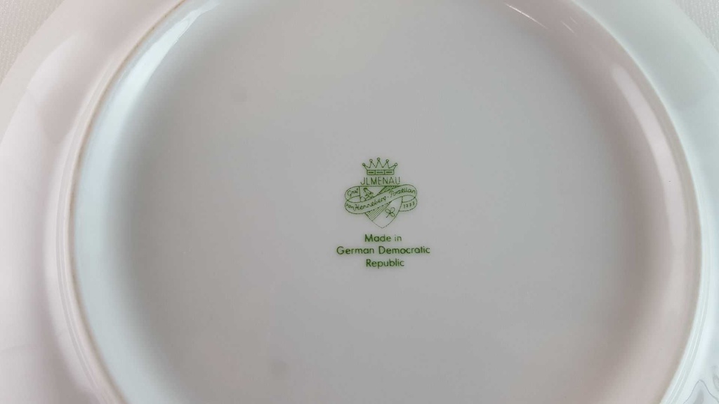 [45814089] Kuchenteller Dessertteller Frühstücksteller 19 cm Graf von Henneberg Goldblummchen Rotpunkte gebraucht - gut Bild 6