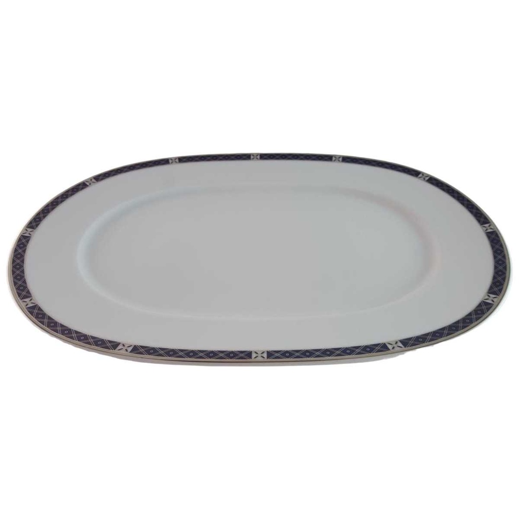 [45814094] Fleischplatte 31,8x21,5 cm TCM Tchibo Classica Dunkelblau gebraucht - sehr gut Bild 2