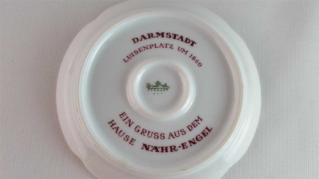 [45814124] Glasuntersetzer 10,3 cm Rosenthal Darmstadt Luisenplatz um 1860 gebraucht - sehr gut Bild 3