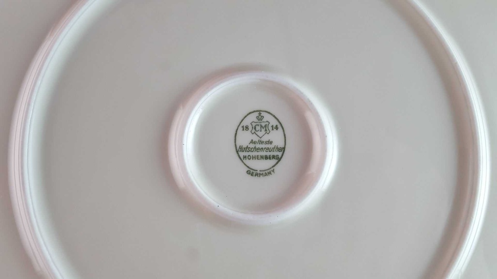[45814130] Dessertteller Kuchenplatte mit Henkeln Tortenplatte Hutschenreuther Einzelteile Hohenberg gebraucht - gut Bild 6
