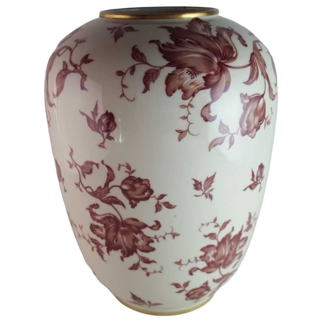 [45814142] Vase Goldrand 22 cm Tirschenreuth Blumen gebraucht - gut Bild 2
