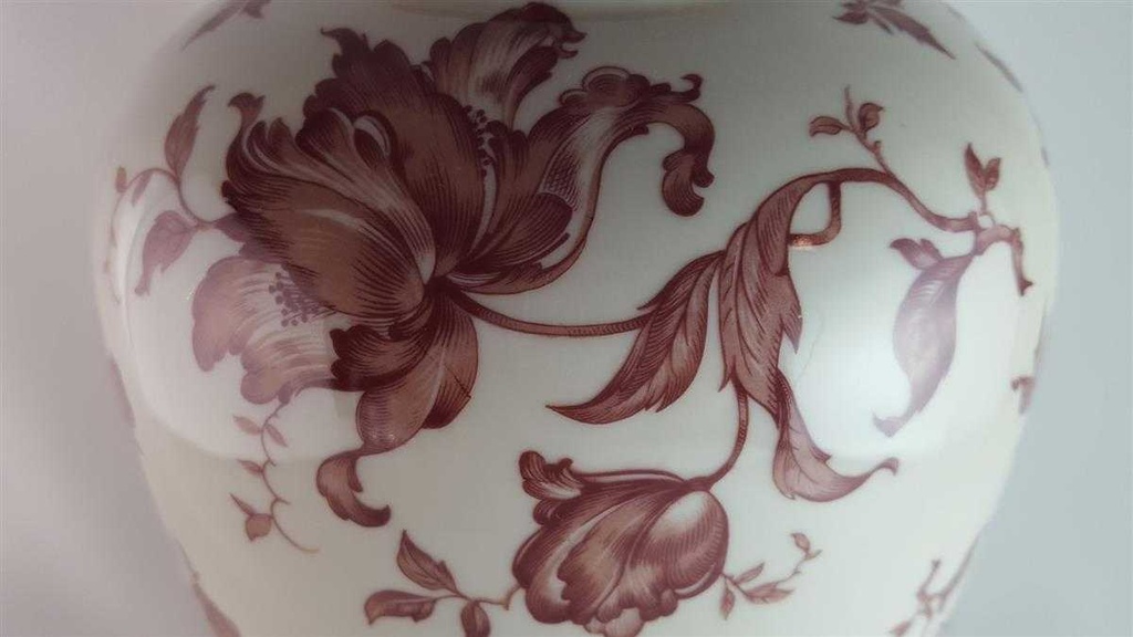 [45814142] Vase Goldrand 22 cm Tirschenreuth Blumen gebraucht - gut Bild 4