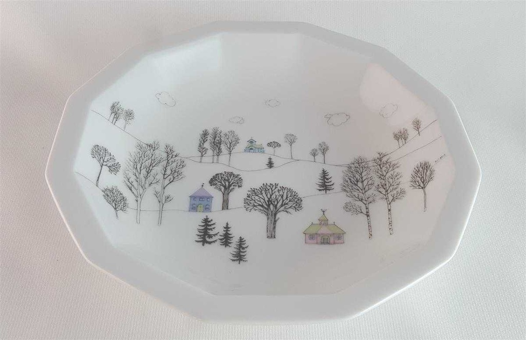 [45814146] Schale 18,5 cm Rosenthal Polygon Winterreise gebraucht - gut Bild 4