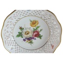 [45814152] Schale Durchbruchschale Durchbrucharbeit 18,8 cm Marienbad Ingres Weiss Blumendekor Blumen gebraucht - gut Bild 2