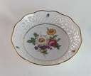 [45814152] Schale Durchbruchschale Durchbrucharbeit 18,8 cm Marienbad Ingres Weiss Blumendekor Blumen gebraucht - gut Bild 4