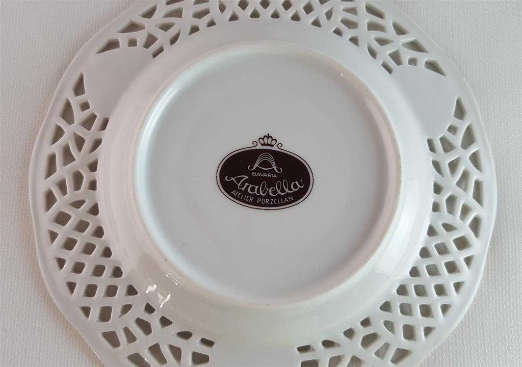[45814156] Untertasse Durchbrucharbeit 15,4 cm Arabella Atelier Alte Formen gebraucht - gut Bild 5