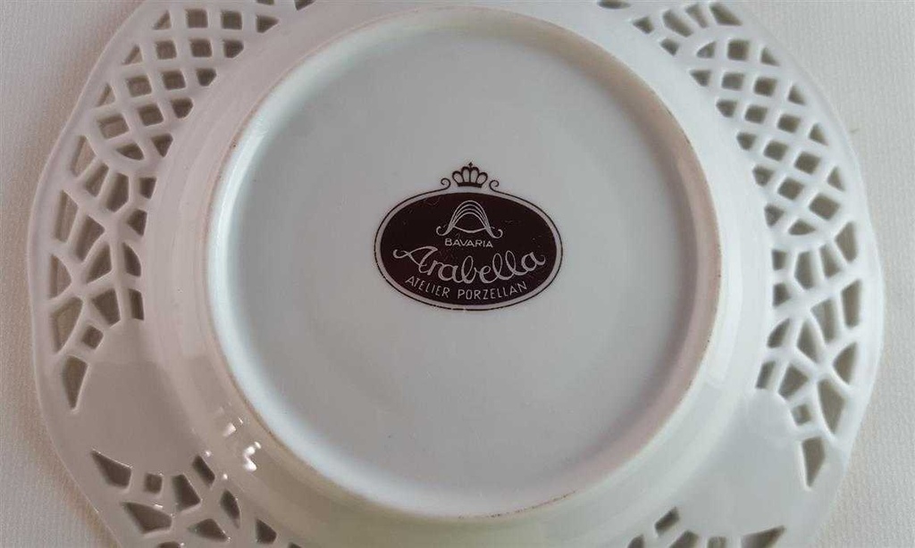 [45814158] Untertasse Durchbrucharbeit 15,5 cm Arabella Atelier Alte Formen gebraucht - sehr gut Bild 5
