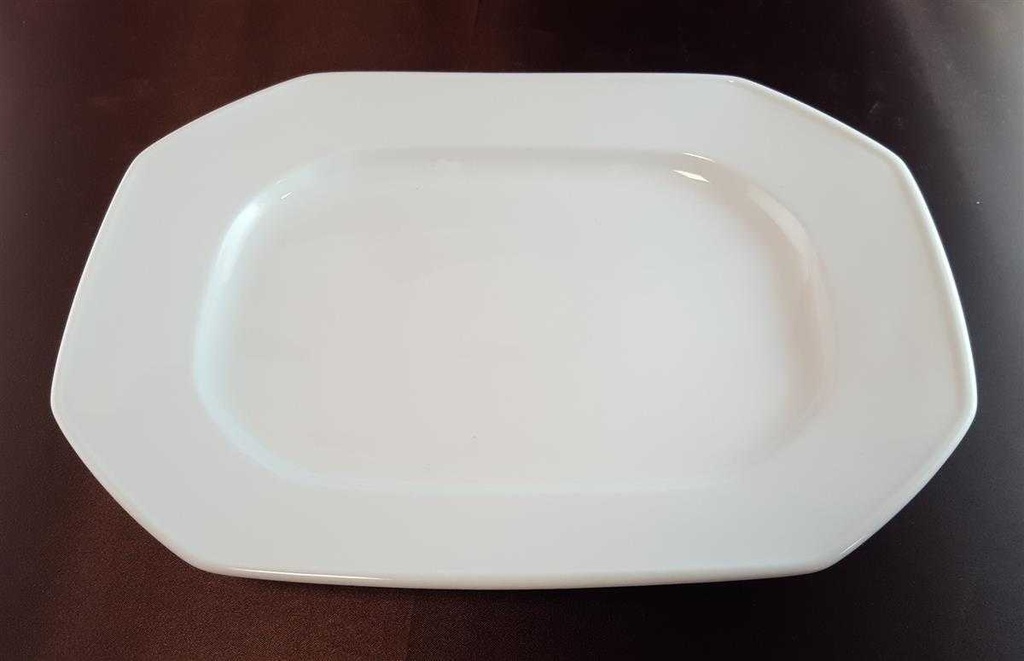 [45814183] Fleischplatte 32,5x24,8 cm Heinrich Facette Weiß gebraucht - gut Bild 3