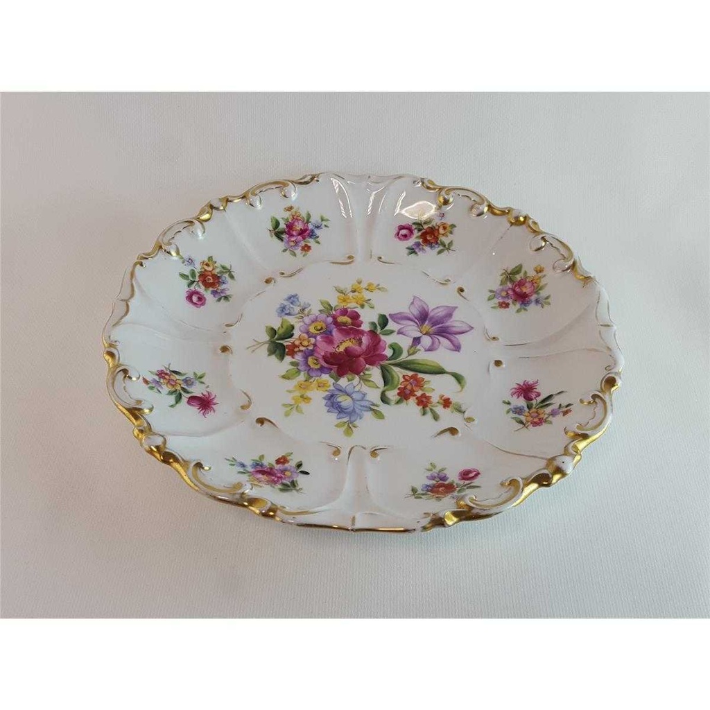 [45814191] Zierschale 21,7 cm Graf von Henneberg Blumen gebraucht - akzeptabel Bild 5