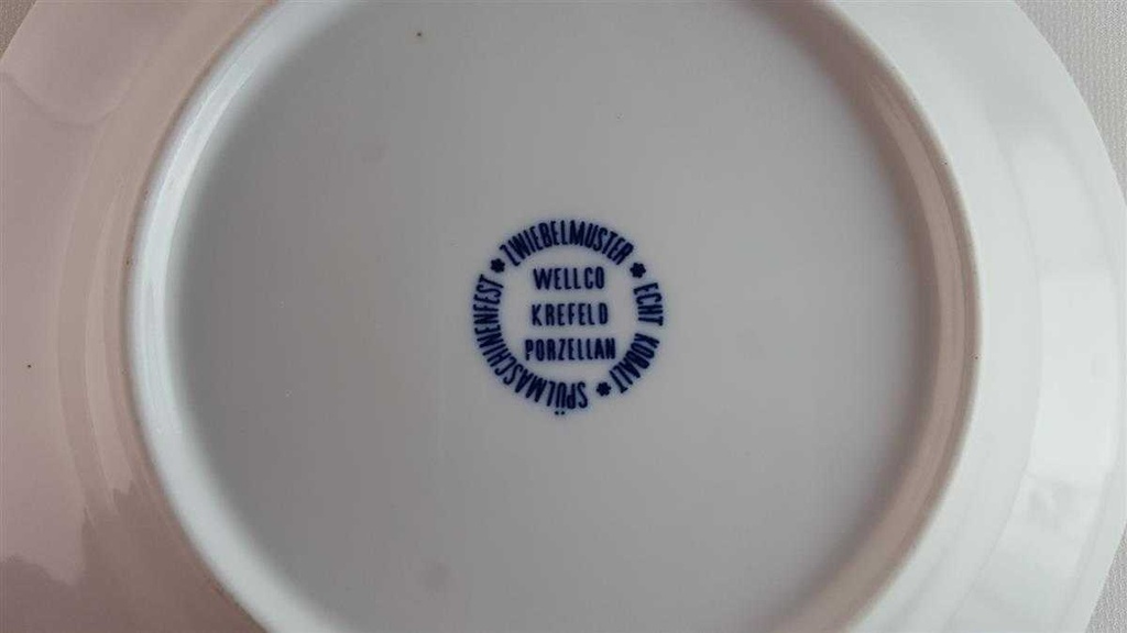 [45814196] Kuchenteller 19,8 cm Wellco Design Krefeld Echt Kobalt Zwiebelmuster Bild 3