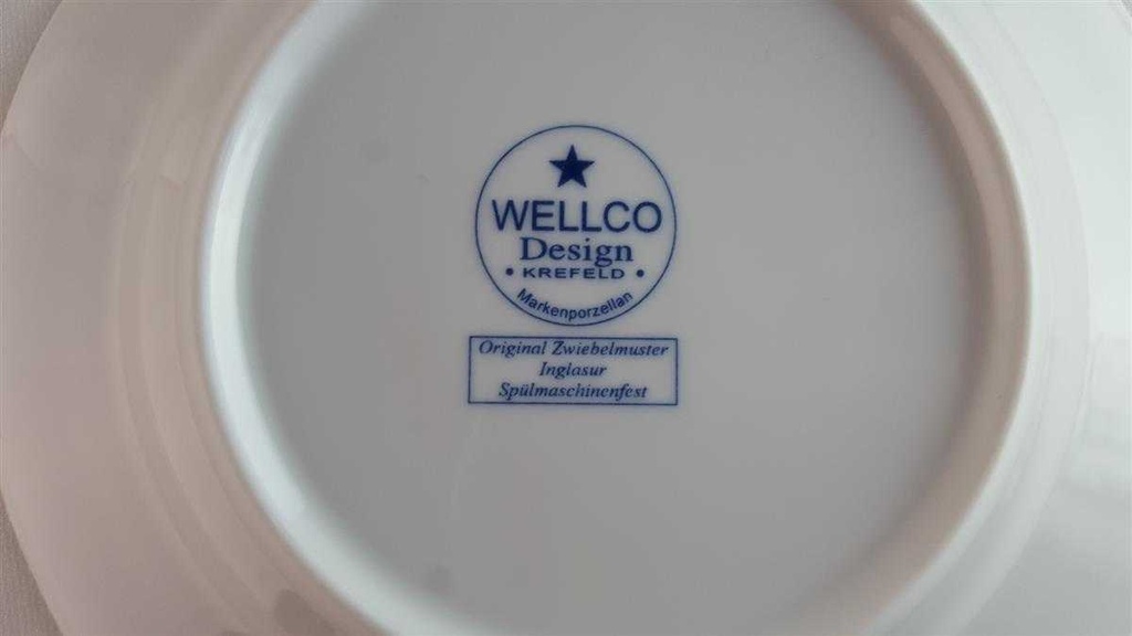 [45814202] Kuchenteller 19,8 cm Wellco Design Krefeld Echt Zwiebelmuster Inglasur Bild 3