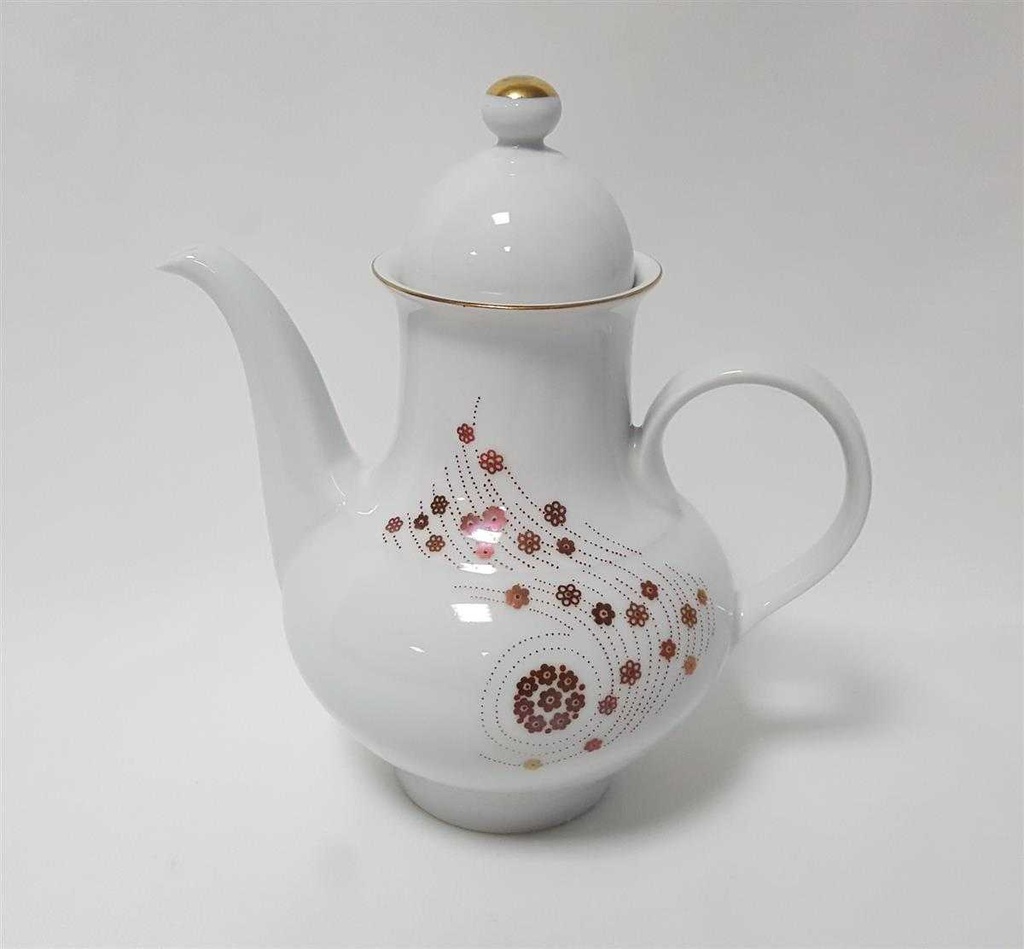 [45814206] Kaffeekanne Kanne 1,45 L Graf von Henneberg Goldblummchen Rotpunkte gebraucht - sehr gut Bild 3