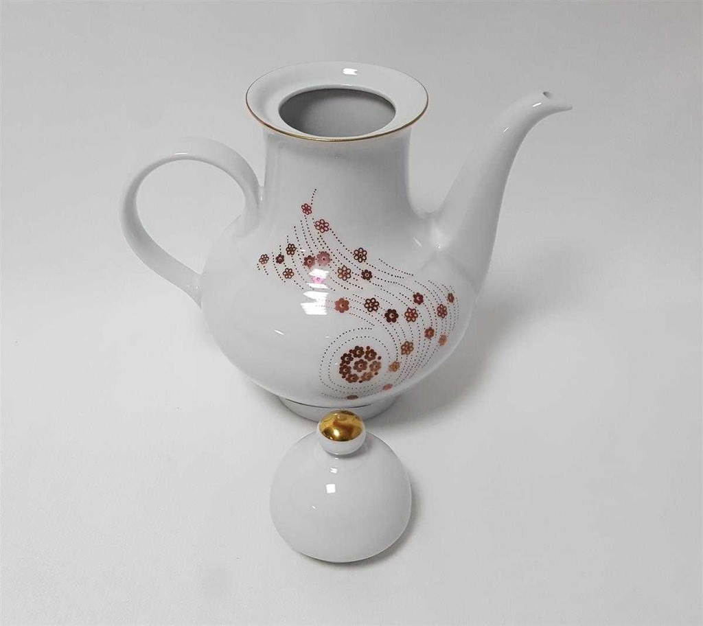 [45814206] Kaffeekanne Kanne 1,45 L Graf von Henneberg Goldblummchen Rotpunkte gebraucht - sehr gut Bild 5