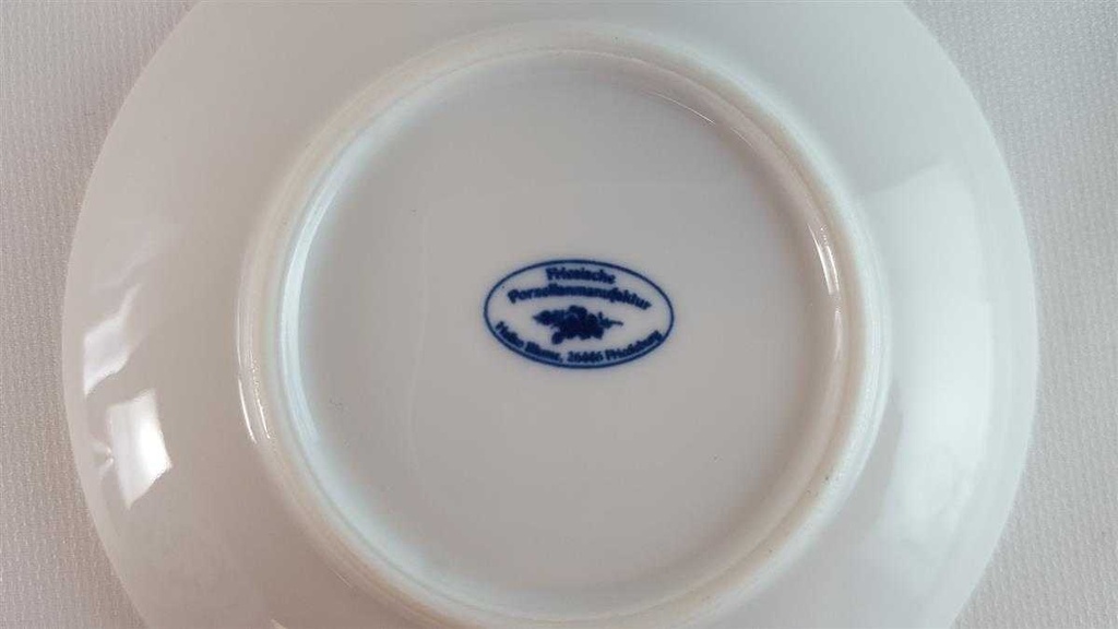 [45814208] Mokkatasse mit Untertasse Tasse Espressotasse Friesische Porzellanmanufaktur Indisch Blau gebraucht - sehr gut Bild 3