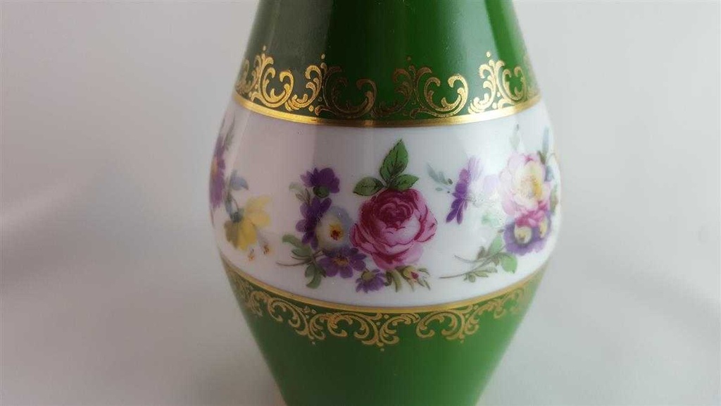 [45814228] Vase Blumenvase handgemalt Handarbeit 20,5 cm Lindner Porzellan gebraucht - sehr gut Bild 4