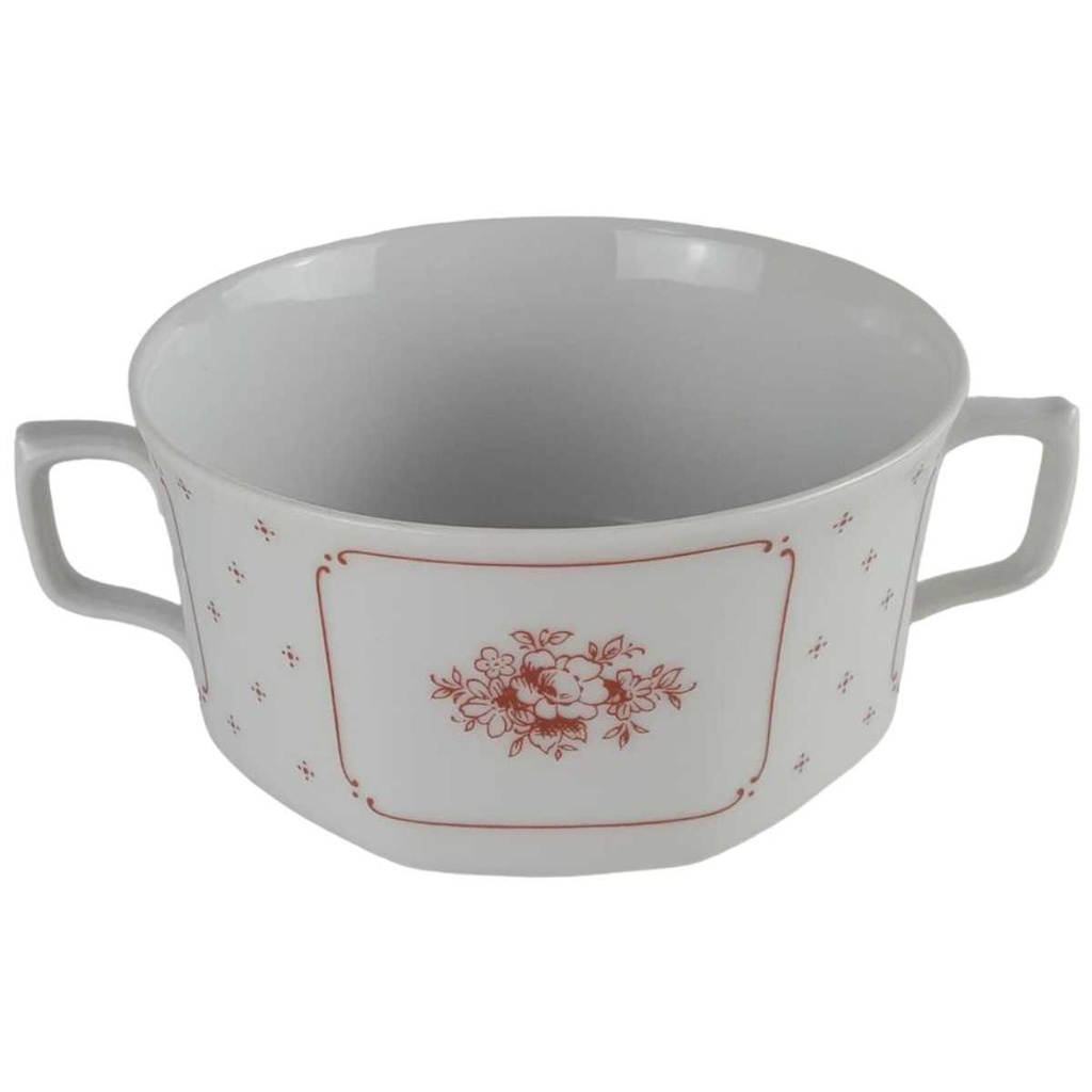 [458142315] Suppentasse Suppenbecher Seltmann Weiden Blumenmuster rot gebraucht - sehr gut Bild 2