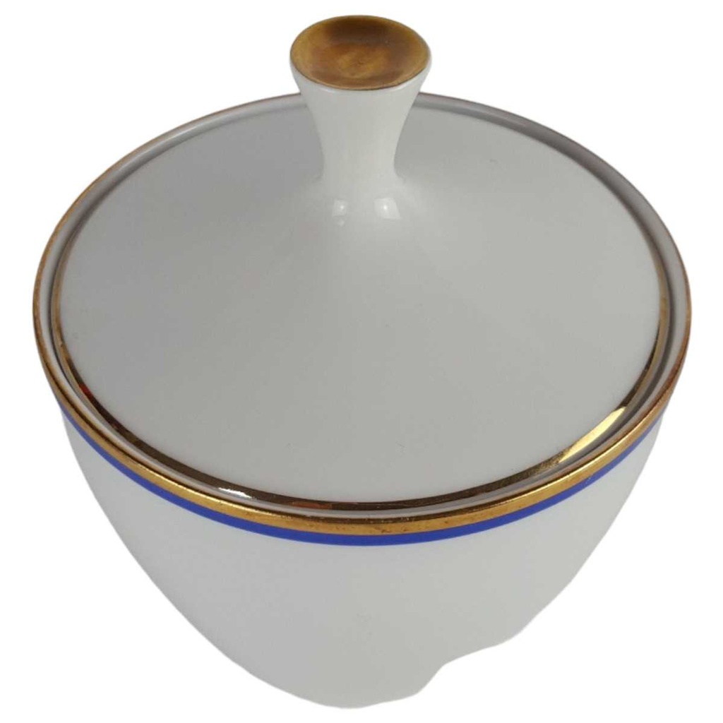 [458142320] Zuckerdose Arzberg Rand Blau Gold gebraucht - gut Bild 2