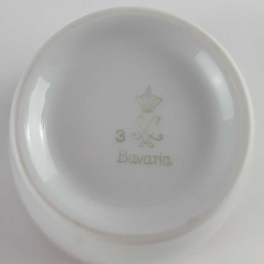[458142321] Zuckerdose Goldrand Bavaria Germany grau Dekor gebraucht - gut Bild 5