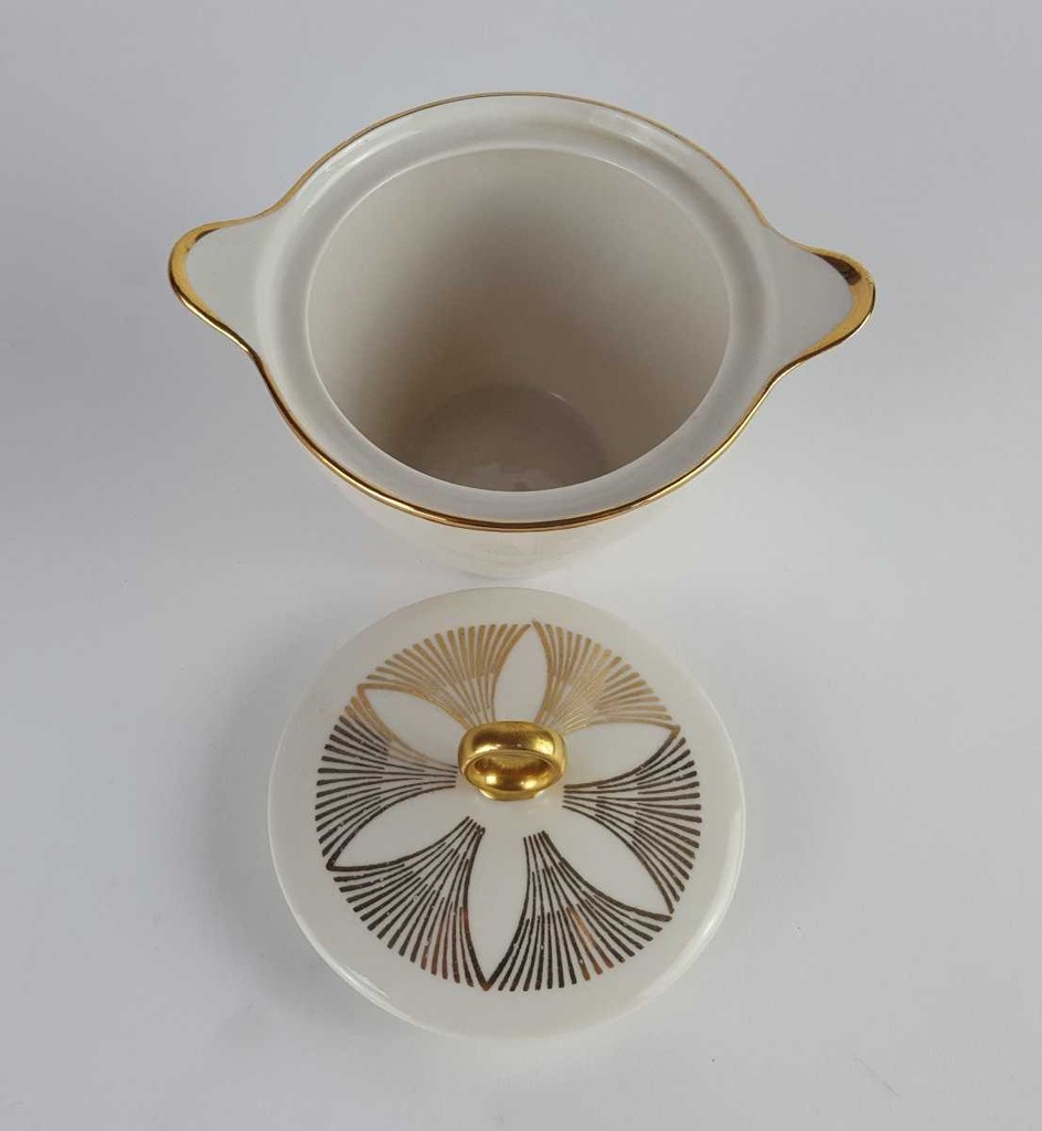 [458142324] Zuckerdose Golddekor Bareuther Elfenbein Beige gebraucht - gut Bild 4