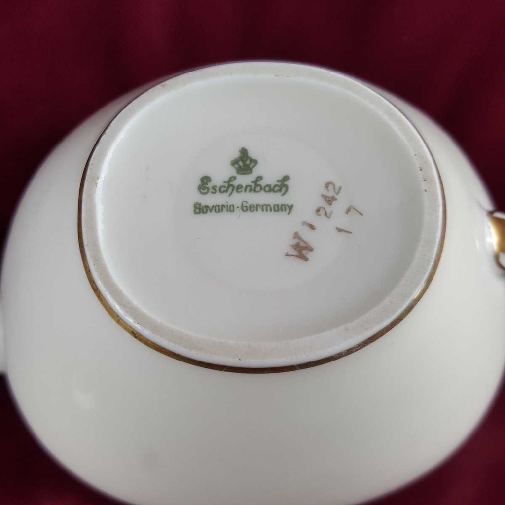 [458142328] Milchkännchen Goldrand 0,2 L Eschenbach Alte Formen W242 Elfenbein Bavaria gebraucht - gut Bild 7