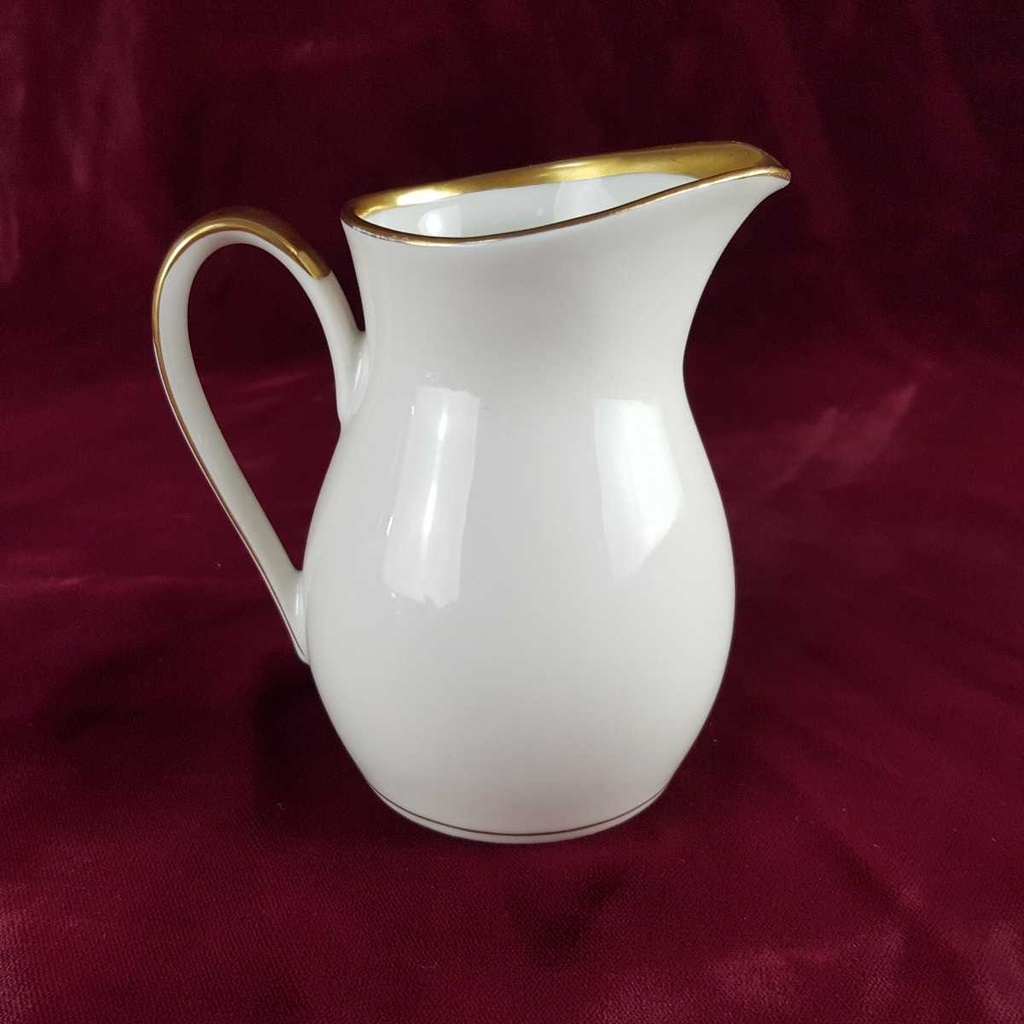 [458142332] Milchkännchen Goldrand 0,25 L Bavaria Germany Elfenbein Porzellan Beige gebraucht - gut Bild 3