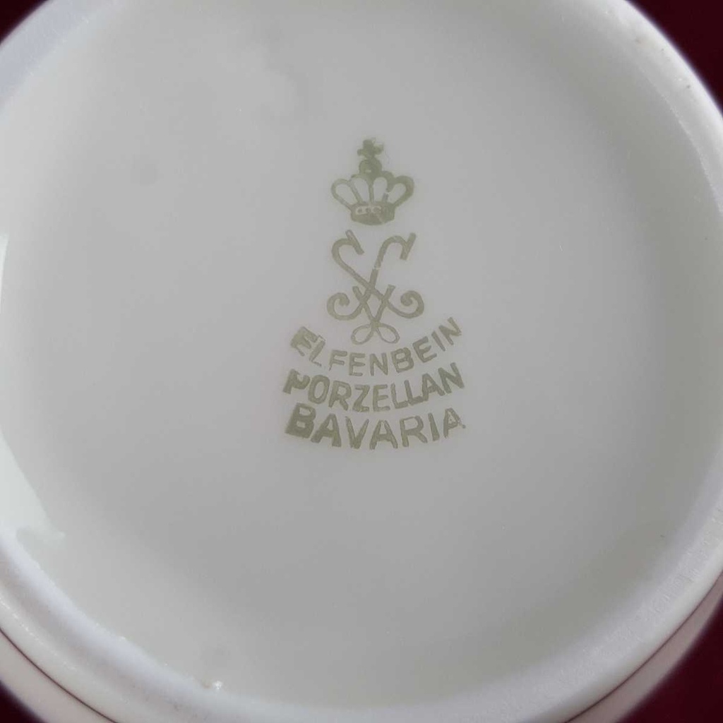 [458142332] Milchkännchen Goldrand 0,25 L Bavaria Germany Elfenbein Porzellan Beige gebraucht - gut Bild 7
