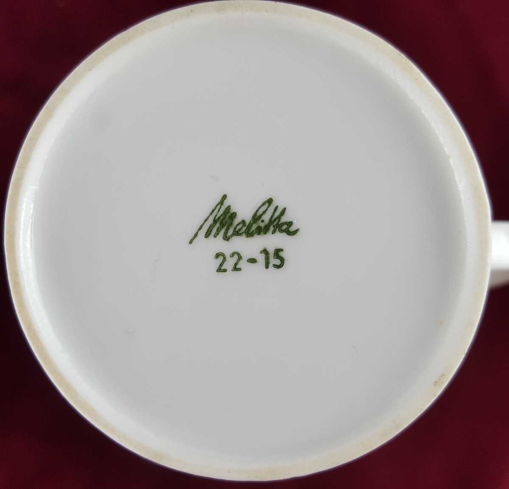 [458142338] Milchkännchen 0,1 L Melitta Blau Dekor Weiß gebraucht - gut Bild 5