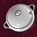[458142370] Schüssel Servierschüssel Goldrand Schumann Elfenbein Beige gebraucht - gut Bild 3