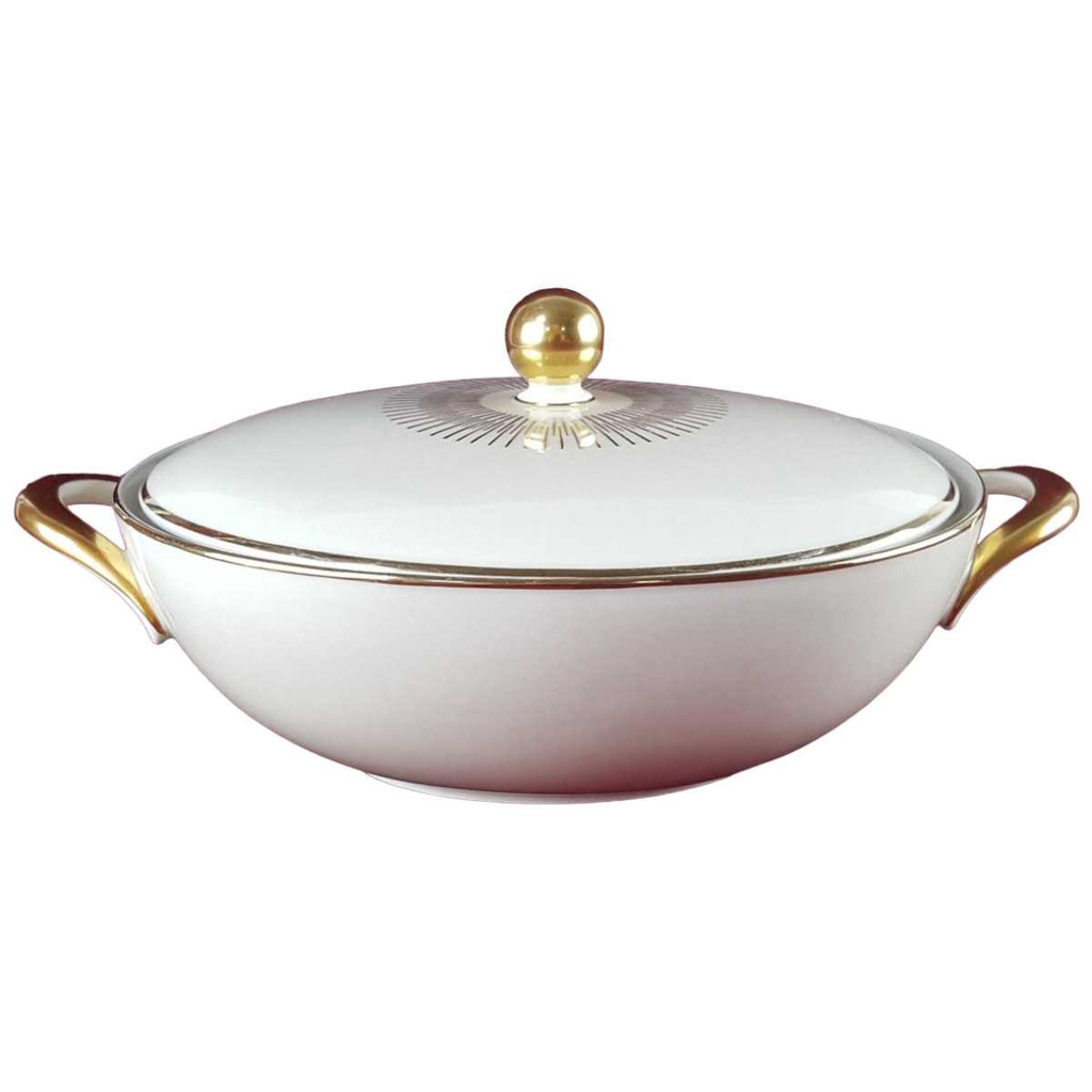 [458142371] Schüssel Goldrand 1,25 L Hutschenreuther Elfenbein Beige Selb gebraucht - gut Bild 2