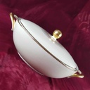 [458142371] Schüssel Goldrand 1,25 L Hutschenreuther Elfenbein Beige Selb gebraucht - gut Bild 3