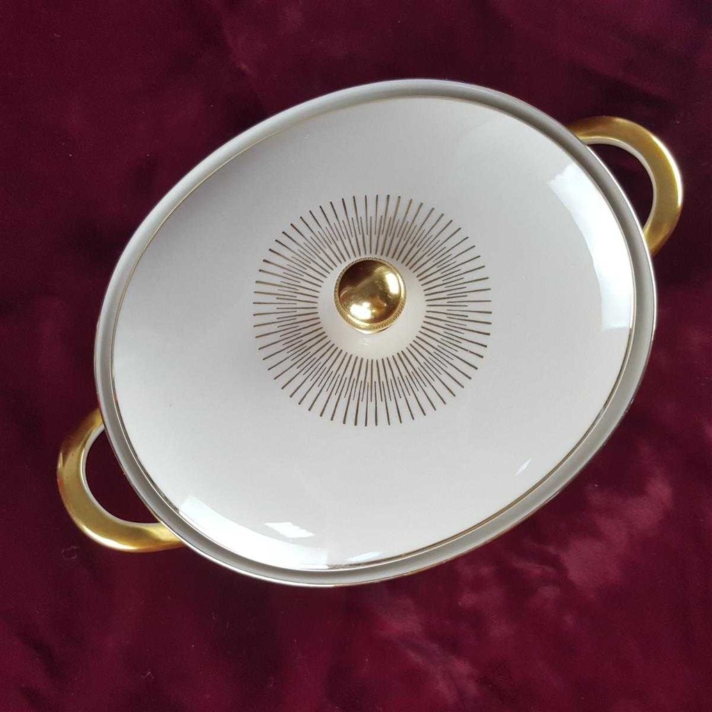 [458142371] Schüssel Goldrand 1,25 L Hutschenreuther Elfenbein Beige Selb gebraucht - gut Bild 4