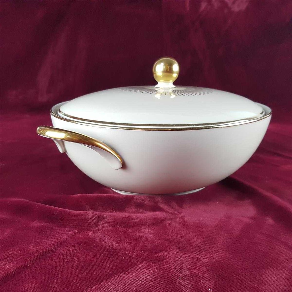 [458142371] Schüssel Goldrand 1,25 L Hutschenreuther Elfenbein Beige Selb gebraucht - gut Bild 5