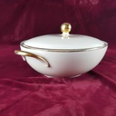 [458142371] Schüssel Goldrand 1,25 L Hutschenreuther Elfenbein Beige Selb gebraucht - gut Bild 5